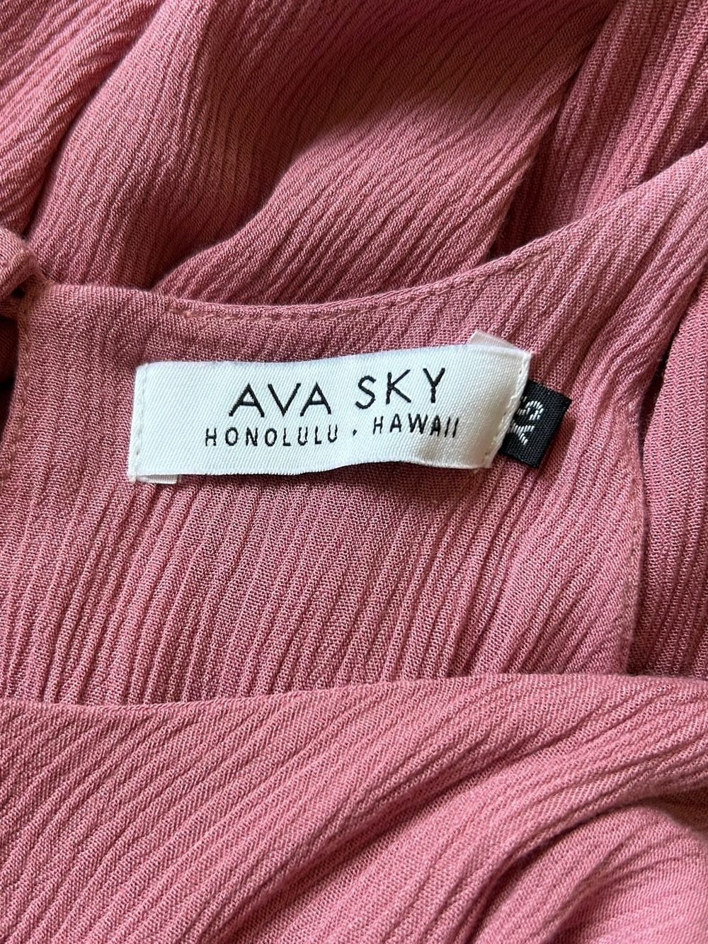 Ava Sky Fighting Eel Dusty Pink Rose Side Slit Wide Leg Wrap Around Jumpsuit - Picture 8 of 8